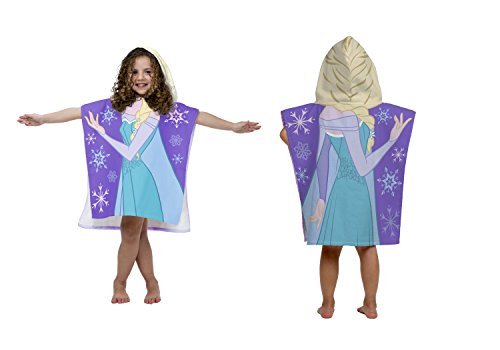 Disney Frozen Princess Elsa Cotton Hooded Beach/Bath/Pool Poncho #TOP2
