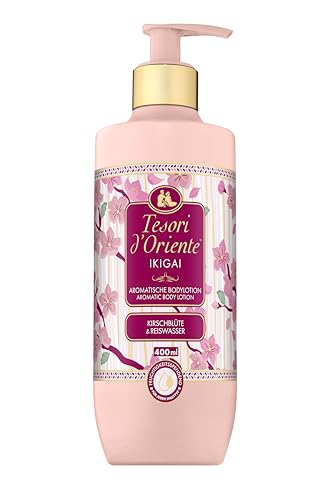 Tesori dOriente Bodylotion Ikigai | luxuriöse Körperlotion für samtige Haut | mit Kirschblüte & Reiswasser | Bodylotion zur Körperpflege | Ritual für Körper & Sinne | 400ml