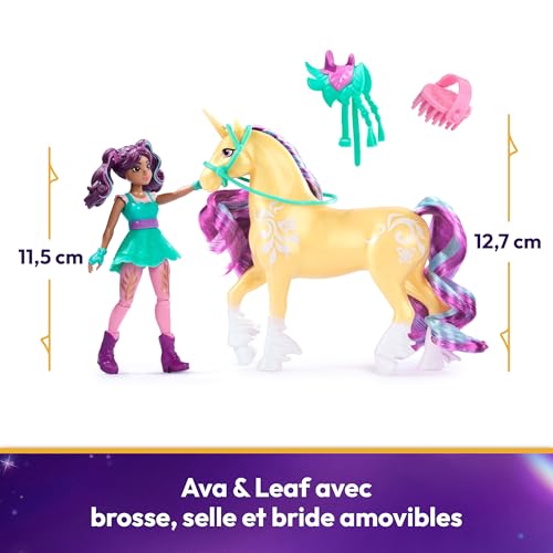 Unicorn Academy, Ava & Leaf with 2 Accessories & Hair Tool, Dolls & Unicorn Toys, Gifts & Stocking Stuffers for Girls Ages 4 and up - Thumbnail 3