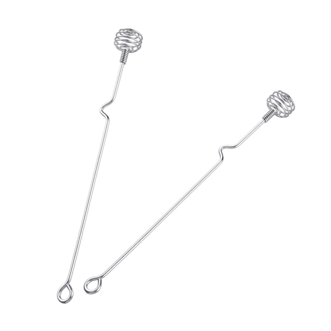 GRIRIW Set of 2 Stainless Steel Spoons Honey and Drink Stirrer Long Handle for Coffee Milk Tea and Cocktail