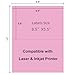 YEGAWEN Half-Sheet Printable Shipping Labels- 5 1/2 x 8 1/2- Matte Pink Mailing Labels- Laser/Inkjet Compatible - 50/Pack