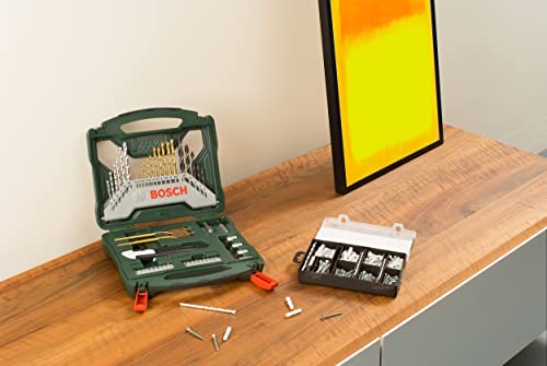Bosch Accessories Zubehörset X-Line 50Ti Plus 173-teiliges Fixier-Set (für Metall, Stein, Holz, Zubehör Bohrmaschine)