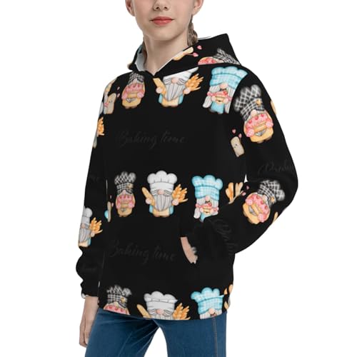 Little Chef Gnome Kid Hoodies Boys Sweatshirts Girls Pullover with Pocket2