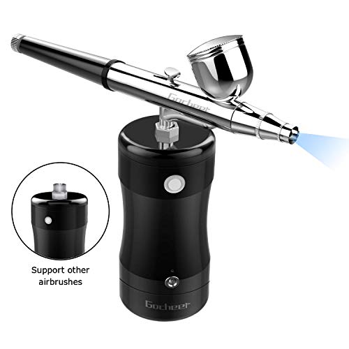 Gocheer Professional Airbrush Kit, Mini Airbrush Single Action Model Airbrush Gun USB Rechargeable