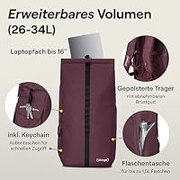 otinga® Flip V3 Fahrradtasche Rucksack [34L Volumen] für jeden Gepäckträger I Stylische Gepäckträgertasche mit Rucksack - in 3 Sekunden umgebaut I Wasserdichter Fahrradrucksack Gepäckträger – Ansicht 4