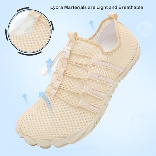 Image of L-RUN Barefoot Water Shoes Women Mens Aqua Sock Athletic Hiking Water Sports Shoes for Swim Beach Pool Sand Diving Walking