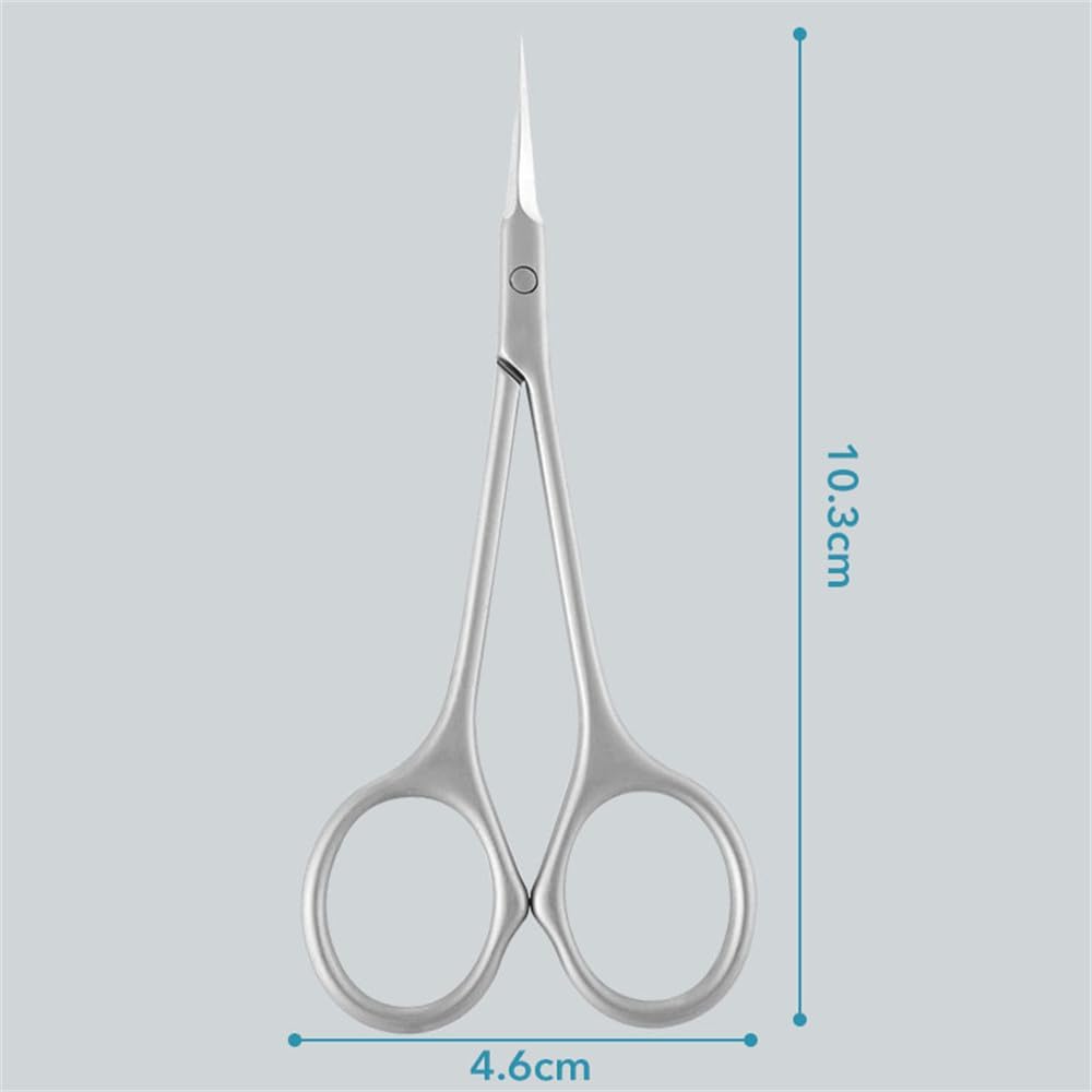 Stainless Steel Cuticle Scissors Remover Suitable for Nail Art Nippers Nail Scissors Manicure Elbow Scissors,Multi