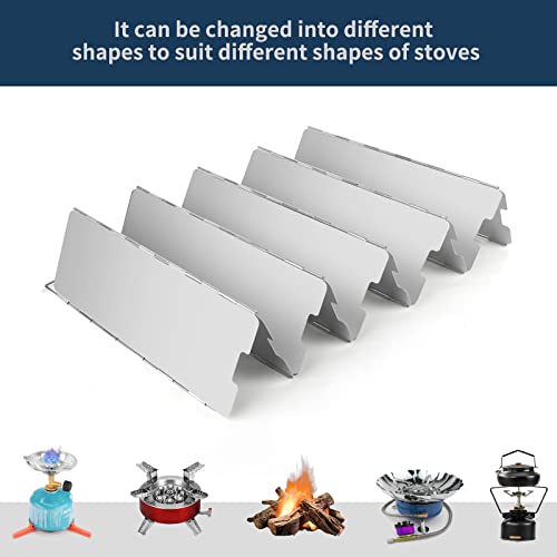 Soleader Tall Stove Windscreen-Gas Burner Windshield- Utralight Compact Folding 10 Plates For Camp Backpacking Hiking #TOP3
