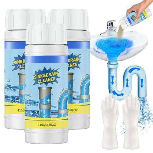 Rohrreiniger Extrem Stark Abflussreiniger 3pcs Rohrreiniger Abflussreiniger Schaum Extra Stark Value Pack Abflussreinigers Sink Und Drain Cleaner Drain Cleaner für Badewanne Waschbecken Toiletten