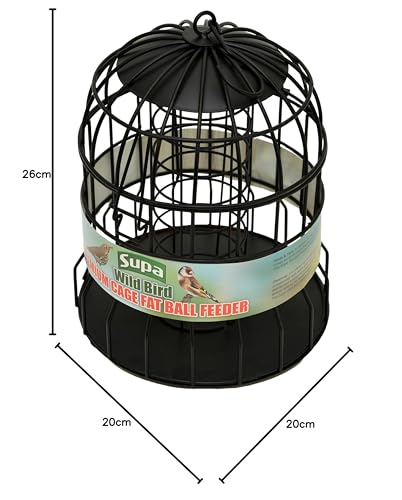 Supa Meisenknödel-Futterspender für Wildvögel, schützt Eichhörnchen und größere Vögel wie Tauben und Tauben