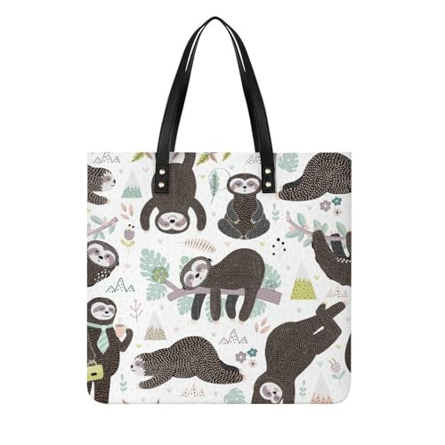 Paresseux endormis sac fourre-tout en tissu pour un style de vie doux et relaxant