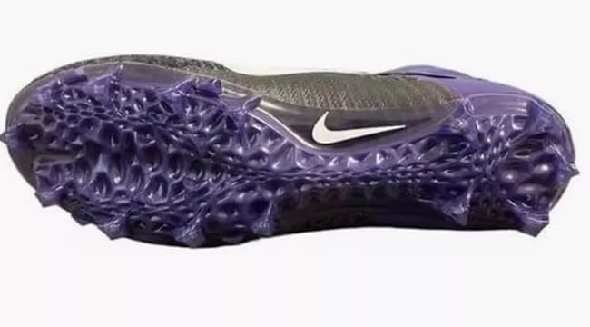 Nike Alpha Menace Elite 2 Flyknit Men's Football Cleats Black Purple BV2077-011 Size 14.5