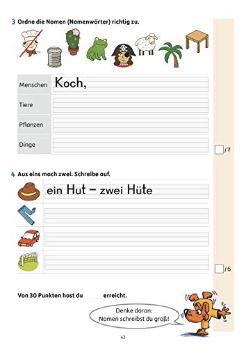 Übungsheft mit Tests in Deutsch 1. Klasse: Echte Klassenarbeiten mit Punktevergabe und Lösungen - Lesen und Schreiben lernen (Lernzielkontrollen, Band 281)