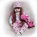 LHDD Bambole rinasce - 60 cm Handmade Realistic Baby Dolls Bambole in Tessuto Morbido con Kit di Alimentazione, Bambole rinata del Bambino Come Un Bambino Realistico (Size : 60cm)