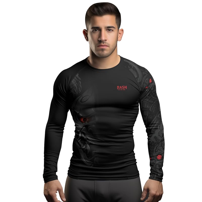 Samurai Men’s Long Sleeve Base Layer Compression Rash Guard MMA BJJ Jiu Jitsu Grappling Muay Thai No Gi Training4