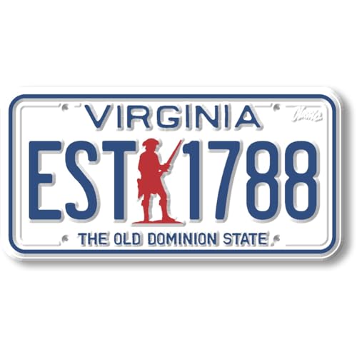 Imán decorativo placa Virginia 1.9" x 3.8" de goma