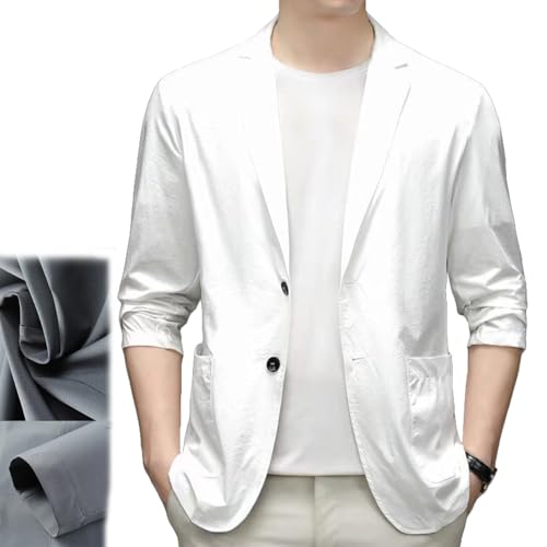 Kyayu Jacket, Men's Light Summer Suit Jackets, Men's Lightweight Summer Ice Silk Cool Suit Jacket