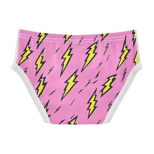 Wusikd Yellow Lightning Bolts Boys' Underwear Cotton Boys Briefs Soft Toddler Underwear 2T2