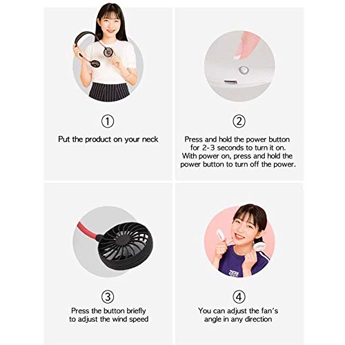 Mini Portatile Ventilatore Appeso al Collo, USB