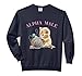 Alpha Male Cute Cat Funny Meme Ironic Kitten Comfort Colors Adult Sweatshirt