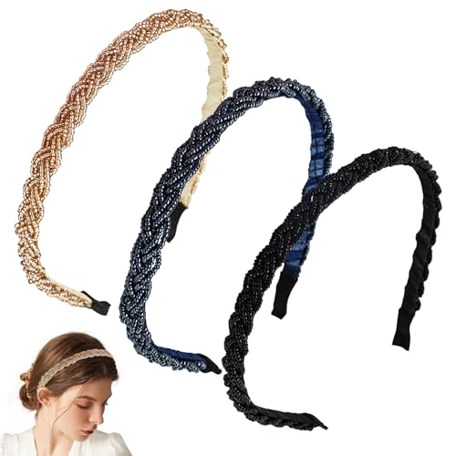 3er-Set Haarreif Dirndl Oktoberfest Damen Haarschmuck Perlen Trachten Haarreif Party & Alltag