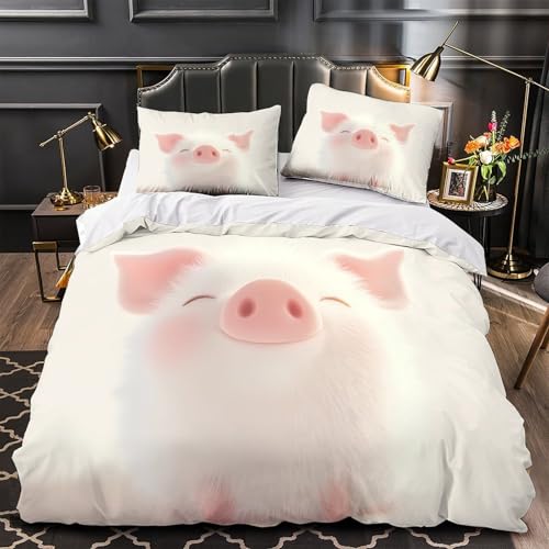 Parure de lit cochon mignon de qualité supérieure avec impression 3D durable - 2