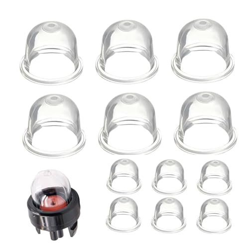 12 Stück Primer Pumpe,Kraftstoffpumpe Vergaser Primerkolben,Austauschbare Zubehörteile,19mm & 22mm,Zündkappe Vorwärmpumpe Abdeckung,Kompatibel mit STIHL FS130,FS85,FS80,FS56,STIHL Motorsense Zubehör