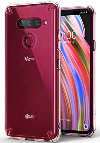 Ringke Fusion Compatible with LG V40 ThinQ Case, Scratch Protection Phone Cover for LG V40 ThinQ (2018) - Clear