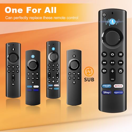 Ersatz Sprach Fernbedienung (3rd Gen) mit Fernbedienung Ersatz für Smart Fi-re Tvs S-tick(4k, 2nd Gen, 3rd Gen, Lite), für AMZ Smart Tvs Cube (2nd Gen, 3rd Gen)