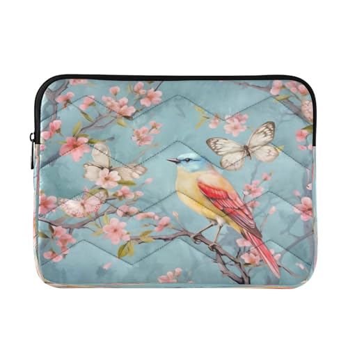 Funda para portátil 13-14 pulgadas impermeable con diseño de pájaro