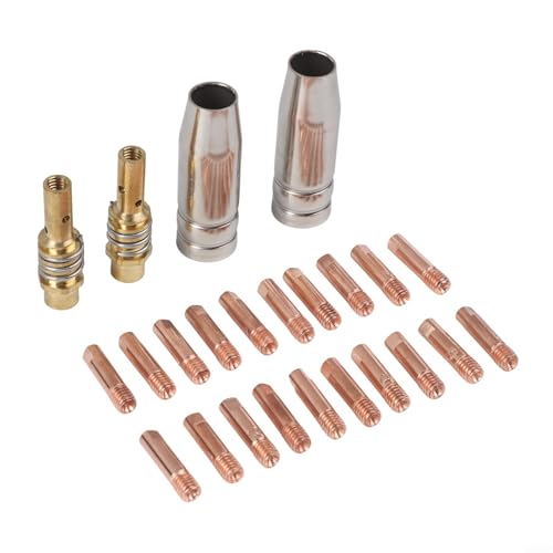 Juego de 24 accesorios de soldadura MIG, 20 boquillas de contacto de 0 6 mm a 1 2 mm para compatibilidad con varias máquinas
