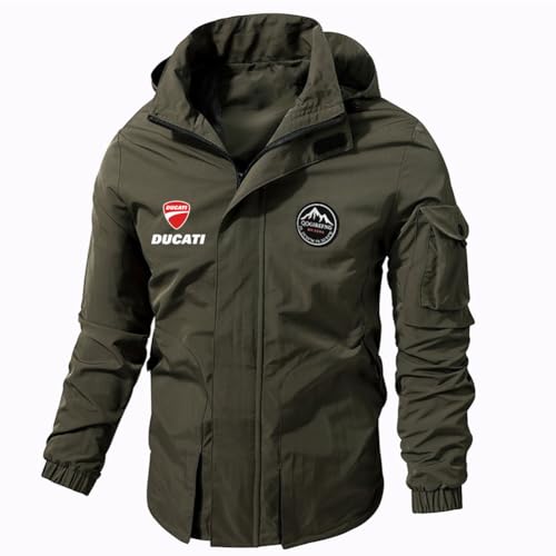 GIOPSQ Chaquetas deportivas para hombres Du-Cati nueva primavera otoño con capucha impermeable chaqueta Casual abrigo táctica chaqueta militar chaquetas sudadera/B/M