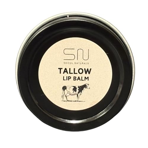Seoul Naturals Tallow Lip Balm, Vanilla Flavored, k beauty, 0.5 oz tin image 4