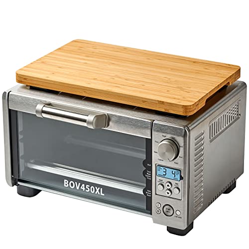 Image of Cutting Board for Mini Smart Oven, Compatible with Breville BOV450XL Countertop Toaster Oven, with Heat Resistant Non-Skid Silicone Feet, Creates Storage Space, Protects Cabinets