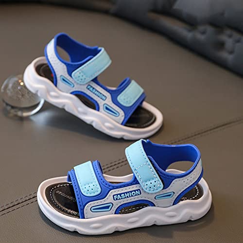 Baby Boy Unisex Sandals for Infant/Toddlers Summer Outdoor Shoes Athletic Non-Slip Soft Sole Shoes (Blue, 1 Big Kids)4