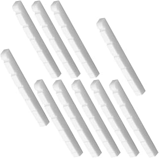 Bone Slotted Electric Guitar Nut for 6 String Replacement 10pcs | Ox Bone Build, Comfortable Install and Lasting Use, Fits Guitar Parts Needs for Daily Repairs