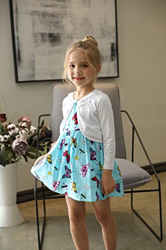 Smiling Pinker Little Girls' Long Sleeve Lace Bolero Cardigan Shrug(6-7 Years,White) #TOP6