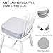Eiury Toddler Booster Seat for Dining Table, Portable Kids Booster Seat with Safety Buckles Portable Increasing Booster Cushion with Non-Slip Bottom (Light Gray)