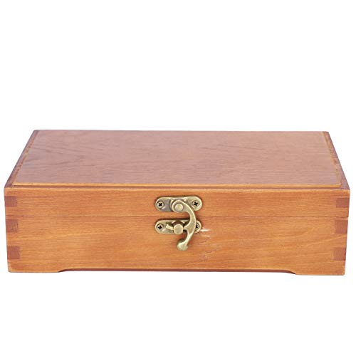 Wooden Sketching Pencil Box, Vintage Art Supply Wooden Storage Box, Stationery Storage Case with Lid and Lock for Pastels Pencils Pens Markers Brushes Storage