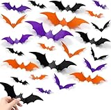 【DÉCORATIONS MURALES DE CHAUVE-SOURIS DE HAUTE QUALITÉ】Ces décorations de chauve-souris halloween tridimensionnelles sont faites de matériel PVC de haute qualité, imperméable, durable, amovible et réutilisable. Il peut être utilisé pour Halloween, les fêtes de réveillon, les festivals de fantômes et d'autres occasions pour apporter une certaine atmosphère effrayante pour les fêtes d'Halloween, les décorations de chauve-souris, les décorations de chambre d'Halloween, les décorations d'Halloween.