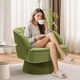 Design pivotant à 360° : Le fauteuil d'appoint en forme de tonneau pivote sans effort dans toutes les directions. Parfaite pour lire, se détendre ou recevoir, la base pivotante à 360 degrés vous permet de tourner avec aisance, ce qui est idéal pour les salons, les chambres à coucher, les chambres d'enfant ou les salles de cinéma à domicile.