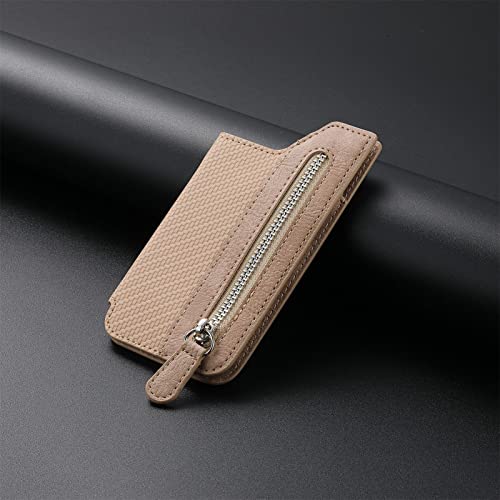Caso de cartão de telefone celular Stick On | Bolsa Multifuncional com Zíper Moeda para Telefone | C
