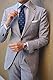 HISDERN Herren Navy blau Krawatten Haifisch Tiermuster Hochzeit Taschentuch Klassisch Business Krawatte und Einstecktuch Set