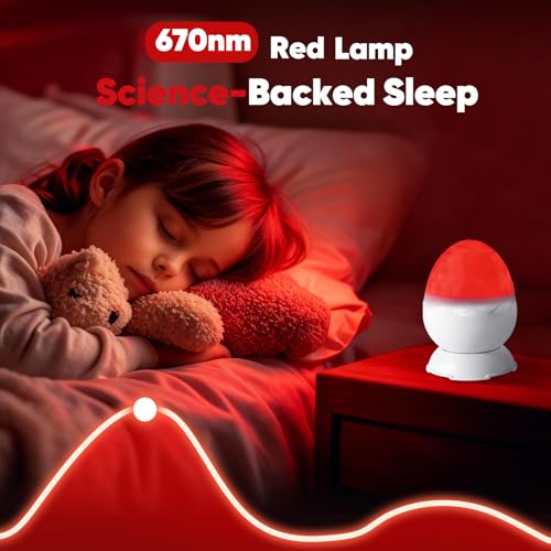 Image of Red Light Night Light, 2-in-1 Sleep Aid Red Light for Bedroom, Deep Relaxation | Gift for Kids & Adults, Birthdays, Christmas