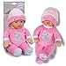Price comparison product image BABY born for babies Sleepy Pink, Soft 30cm Pink Fabric Doll with Cat-design Romper and Integrated Rattle for Newborn Babies, 837726 Zapf Creation