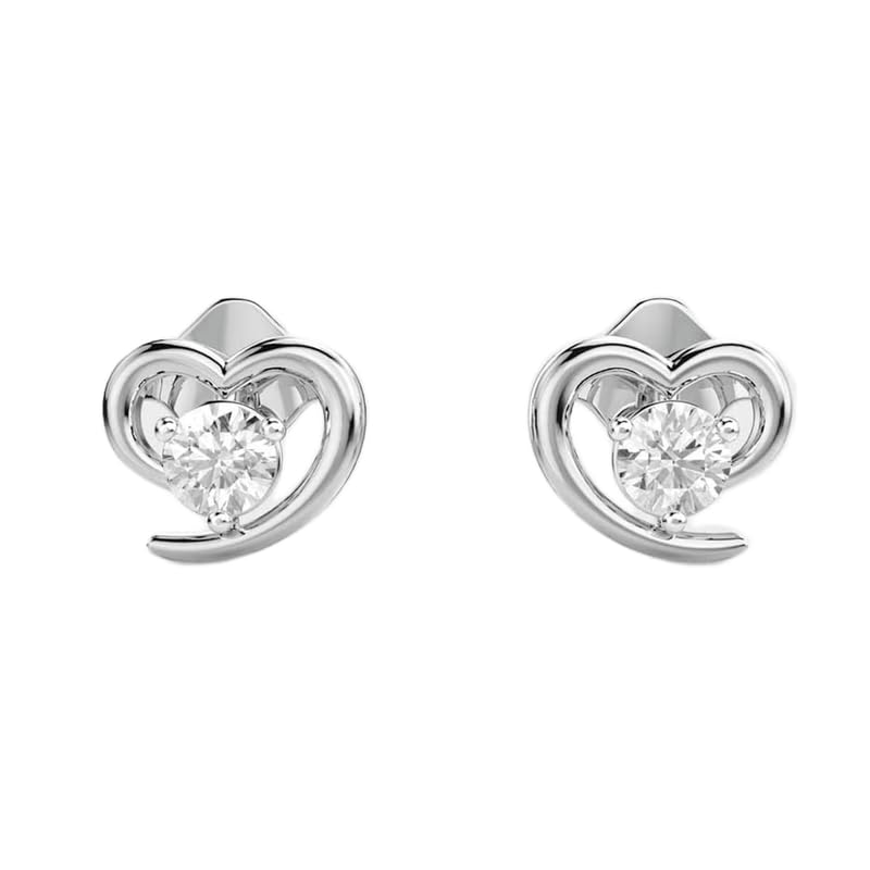 Clous d'oreilles en argent 925 doré éclatant et pierre ronde de qualité