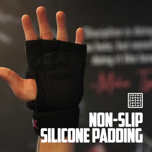 Image of Wrist Support Gloves | Gym & Weightlifting Gloves with Built-in Wrist Wraps for Crossfit, Boxing & Strength Training | (Medium)