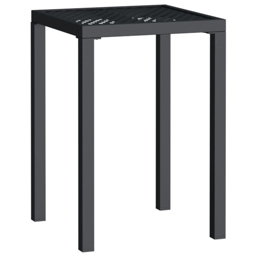 vidaXL Mesa De Jardín De Acero Antracita 50 X 50 X 72 Cm, Mesa De Exterior, Mesa De Comedor, Muebles De Jardín, Muebles De Patio