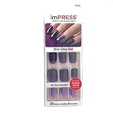 Kiss imPress Press On Short Length Purple Gel Nails # 75996 Shocking