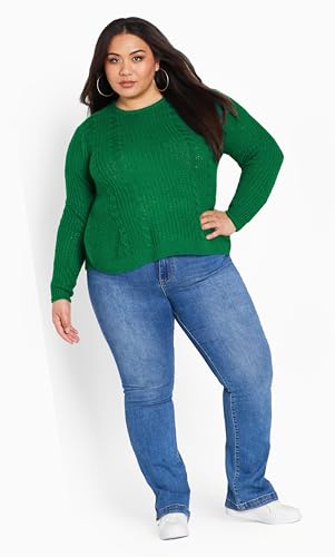 Image of Avenue Women's Cable Knit Full Sleeves Sweater